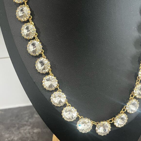 J. CREW BRULEE RIVOLI CLEAR
CRYSTAL RHINESTONE
STATEMENT NECKLACE 20" - Picture 3 of 7
